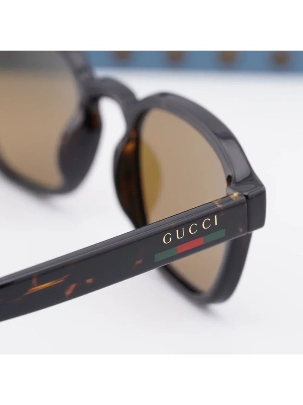 Gucci GG2106S 002 Men Square Sunglasses - Dark Havana / Brown